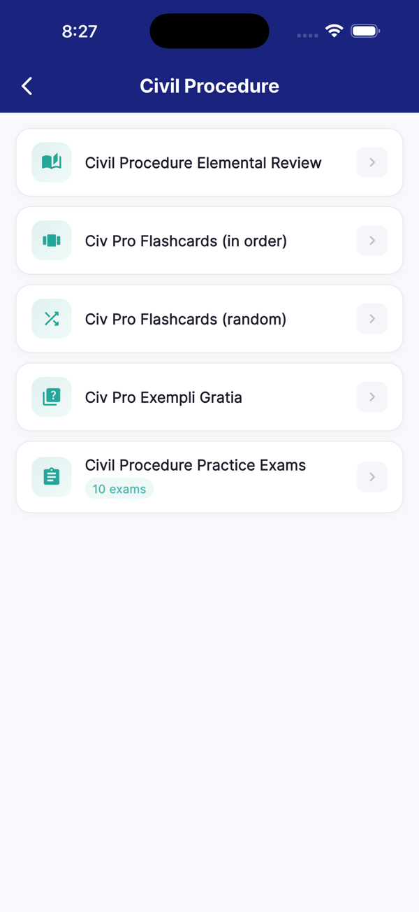 LawExams screenshot